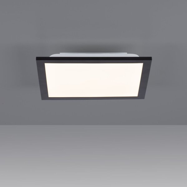 Lampe de plafonnier LED plate noire L:29,5 cm 6 W 750 lm
