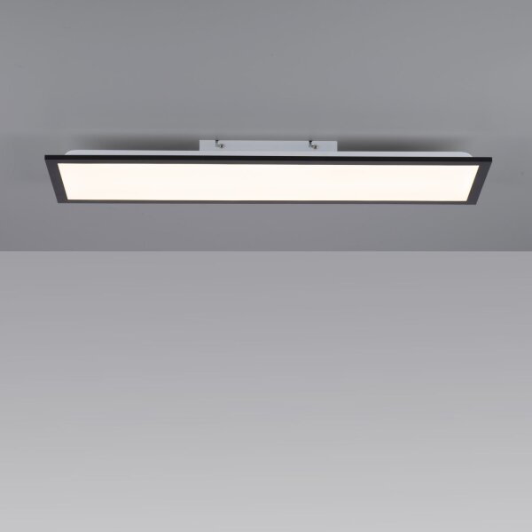 Lampe de plafonnier LED plate noire L:79,5 cm 14 W 3000 K