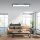 Lampe de plafonnier LED plate noire L:79,5 cm 14 W 3000 K