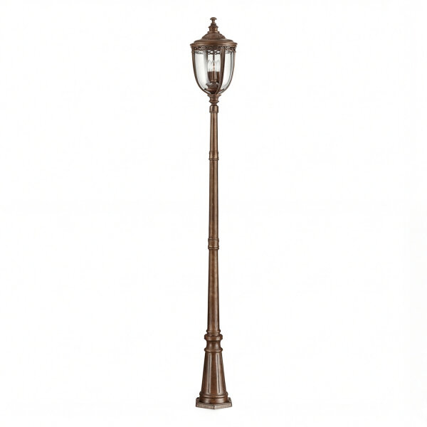 Grand réverbère en bronze antique H:263cm IP44