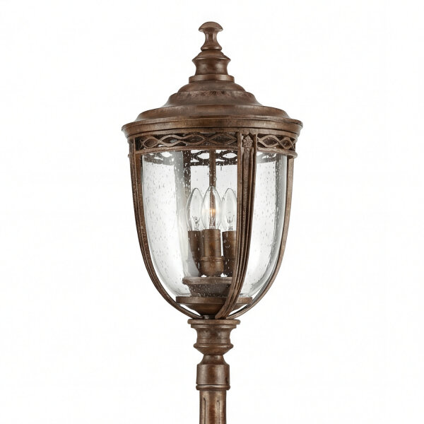 Grand réverbère en bronze antique H:263cm IP44