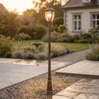 Grand réverbère en bronze antique H:263cm IP44
