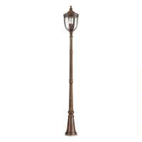 Grand réverbère en bronze antique H:263cm IP44