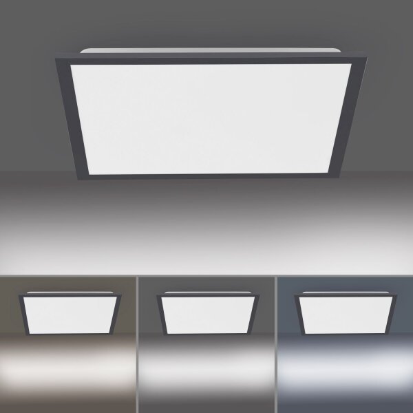 Lampe de plafonnier LED à intensité variable L:44,5 cm Télécommande noire