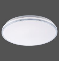 Lampe de plafonnier LED en chrome IP44 Ø49 cm 2500...