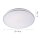 Lampe de plafonnier LED en chrome IP44 Ø49 cm 2500 lm faible éblouissement
