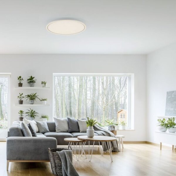 Lampe de plafonnier LED à intensité variable Télécommande 2700-5000 K ronde