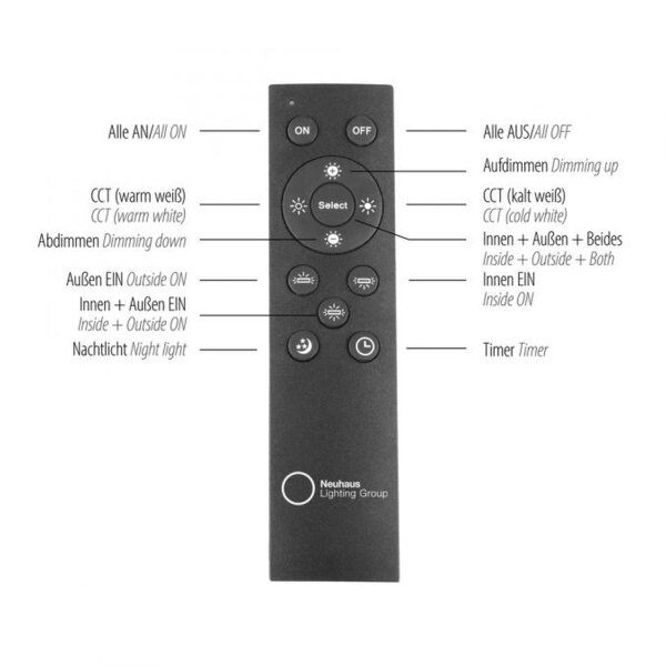 Plafonnier LED à intensité variable Télécommande 32 W 110 cm