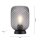 Lampe de table gris fumé noir verre métal 22,5 cm E27