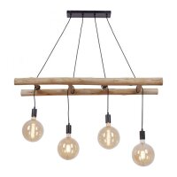 Lampe à suspendre Scandinave Bois 110 cm de long...