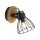 Applique murale bois métal Abat-jour filaire E14 orientable