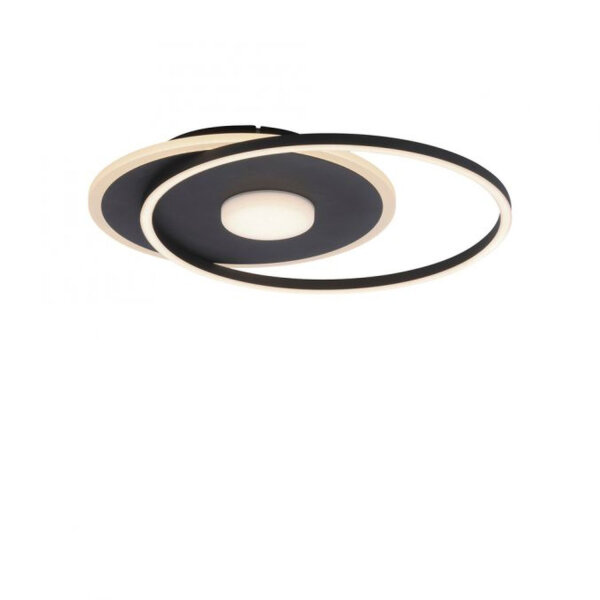 Lampe de plafonnier LED de style en métal noir 26 W 3000 K