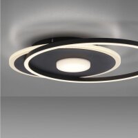 Lampe de plafonnier LED de style en métal noir 26...