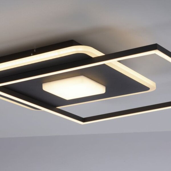 Plafonnier LED stylé Noir L:45 cm 26 W 3000 K