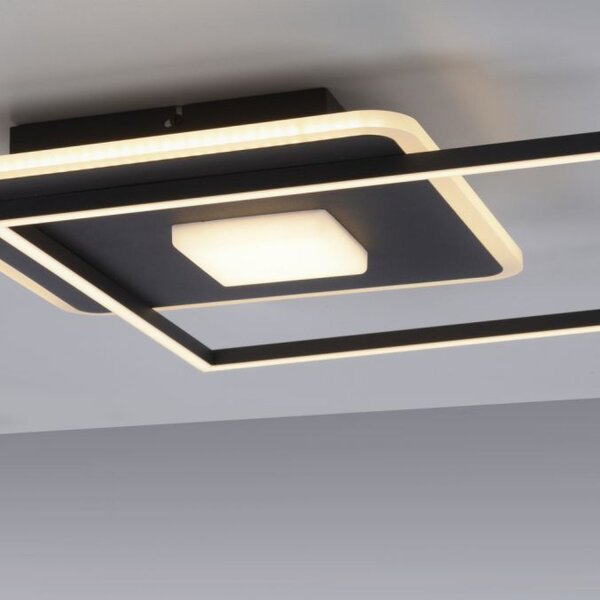 Plafonnier LED stylé Noir L:45 cm 26 W 3000 K
