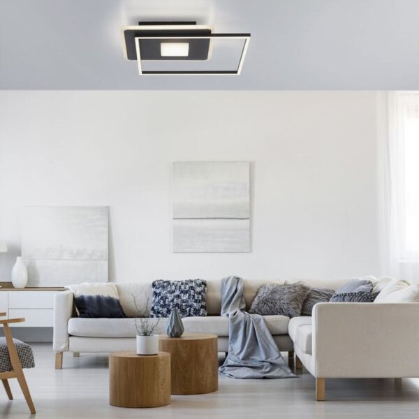 Plafonnier LED stylé Noir L:45 cm 26 W 3000 K