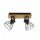 Spot de plafond bois métal fil 2 flammes E14 orientable