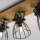 Spot de plafond bois métal fil 60 cm de long E14 réglable