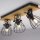 Spot de plafond bois métal fil 60 cm de long E14 réglable