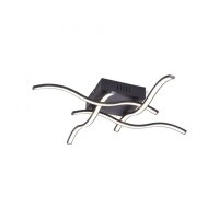 Plafonnier LED Vagues Métal Noir L:55 cm 3000 K