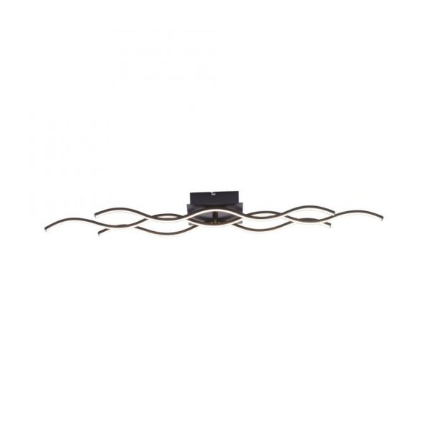 Lampe de plafonnier LED Vagues Métal Noir 3920 lm Moderne