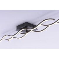 Lampe de plafonnier LED Vagues Métal Noir 3920 lm...
