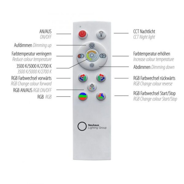 Lampe de plafonnier LED Télécommande Effet de profondeur 2700-5000 K