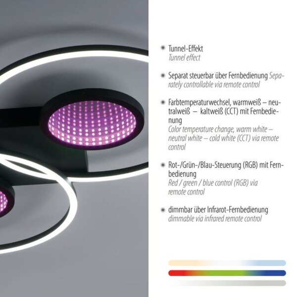 Lampe de plafonnier LED Télécommande Effet de profondeur 2700-5000 K