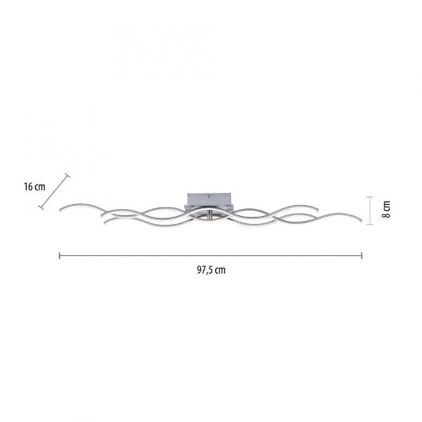 Lampe de plafonnier LED Vagues Métal en acier 3000 K Moderne