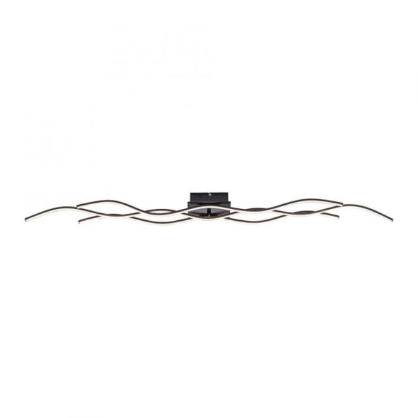 Plafonnier LED Vagues Métal Noir 139 cm 3000 K