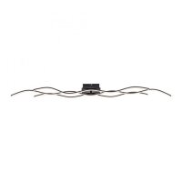 Plafonnier LED Vagues Métal Noir 139 cm 3000 K