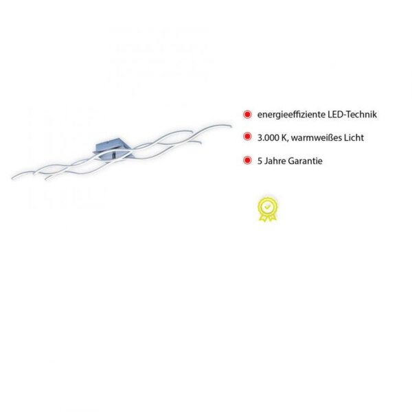 Plafonnier LED Vagues métal en acier 139 cm 3000 K