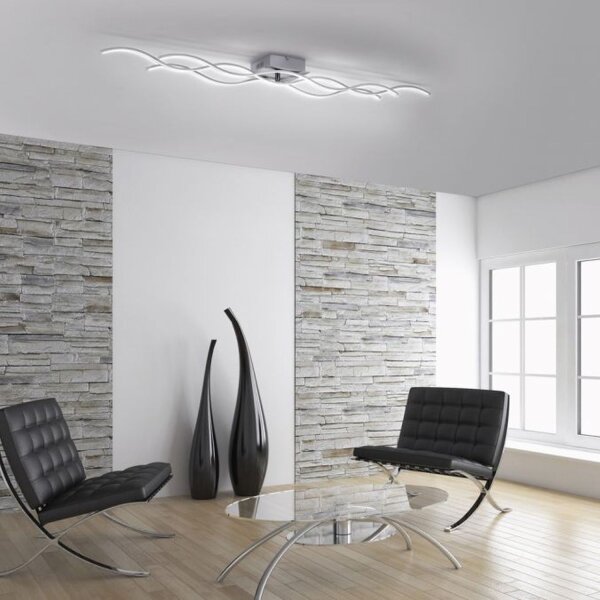 Plafonnier LED Vagues métal en acier 139 cm 3000 K