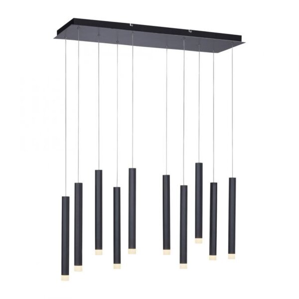 Lampe LED à suspendre métal 3000 K blanc chaud 550 lm noir