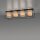Lampe de plafonnier Tissu Métal Beige Noir E27 4 flammes