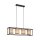 Suspension Tissu Métal Beige Noir E27 80 cm long