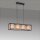 Suspension Tissu Métal Beige Noir E27 80 cm long