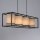 Suspension Tissu Métal Beige Noir E27 80 cm long