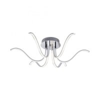 Plafonnier LED m&eacute;tal chrom&eacute; 3000 K 4 W L:67 cm