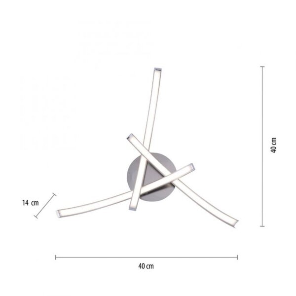 Plafonnier LED métal en acier 3000 K 480 lm L:40 cm