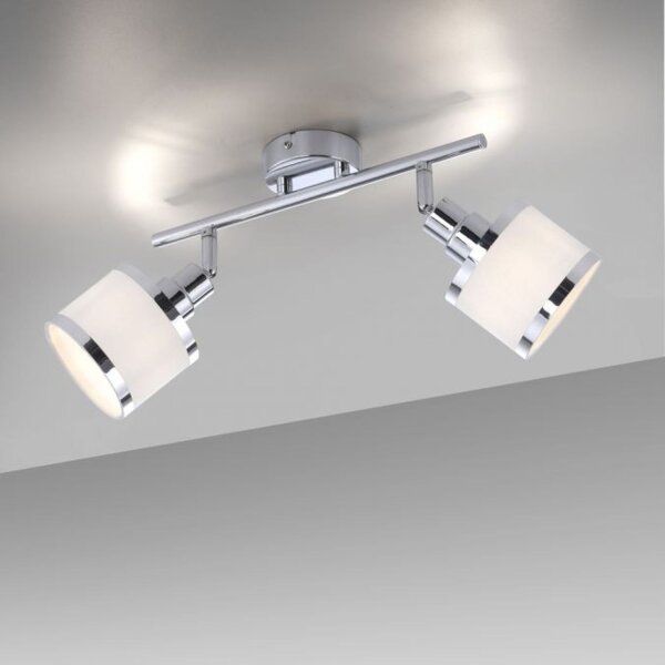 Spot de plafond réglable chrome métal E14 faible éblouissement