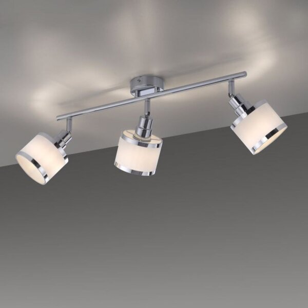Spot de plafond réglable chromé 3-flamme E14 faible éblouissement