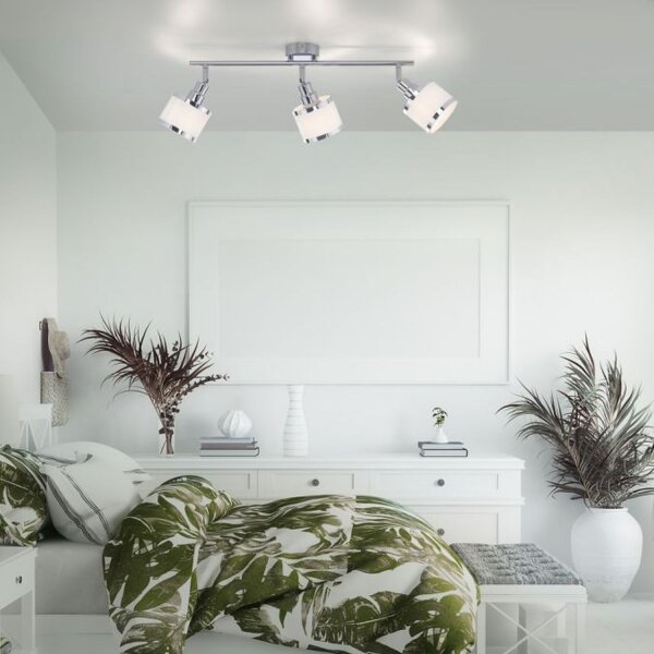 Spot de plafond réglable chromé 3-flamme E14 faible éblouissement