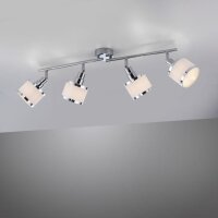 Spot de plafond réglable chromé 4-flamme...