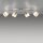 Spot de plafond réglable chromé 4-flamme E14 78 cm