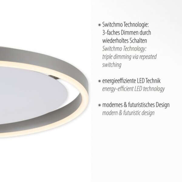 Lampe de plafonnier LED Anthracite Métal Ø39,3 cm 20 W dimmable