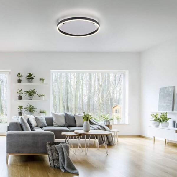 Lampe de plafonnier LED Anthracite Métal Ø39,3 cm 20 W dimmable
