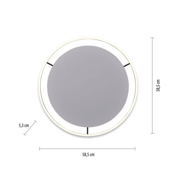 Plafonnier LED à intensité variable Anthracite Ø58,5 cm 3650 lm