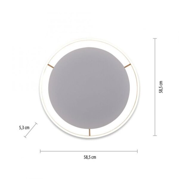 Lampe de plafonnier LED à intensité variable Ø58,5 cm 3650 lm en laiton