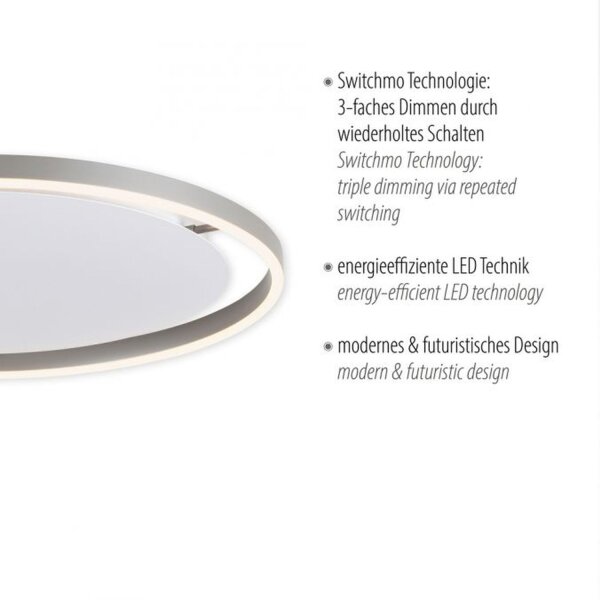 Lampe de plafonnier LED dimmable aluminium Ø58,5 cm 3650 lm 28 W